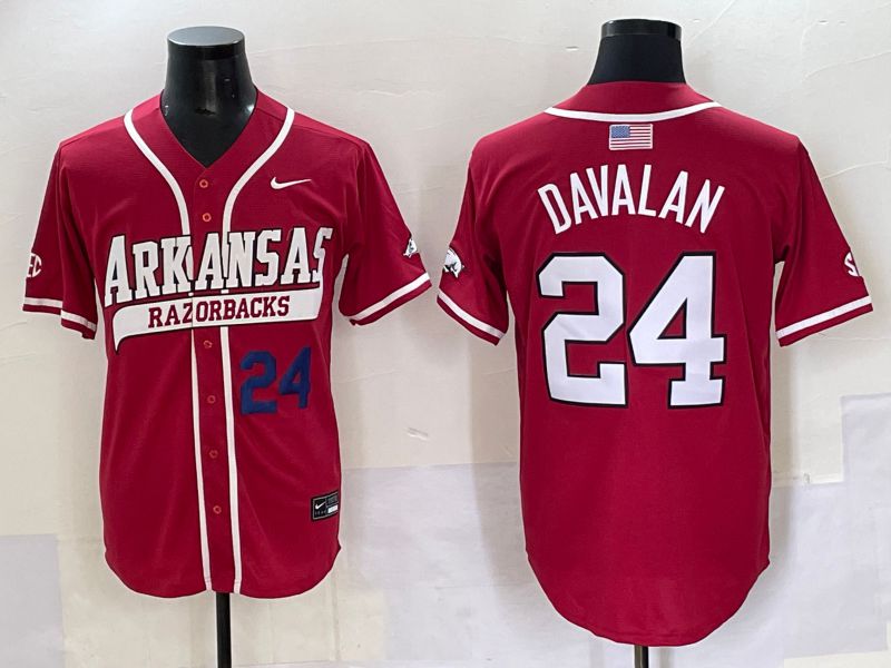 Men 2025 Alabama Crimson Tide #24 Davalan Red Nike Joint Name Nike NCAA Jersey style 3